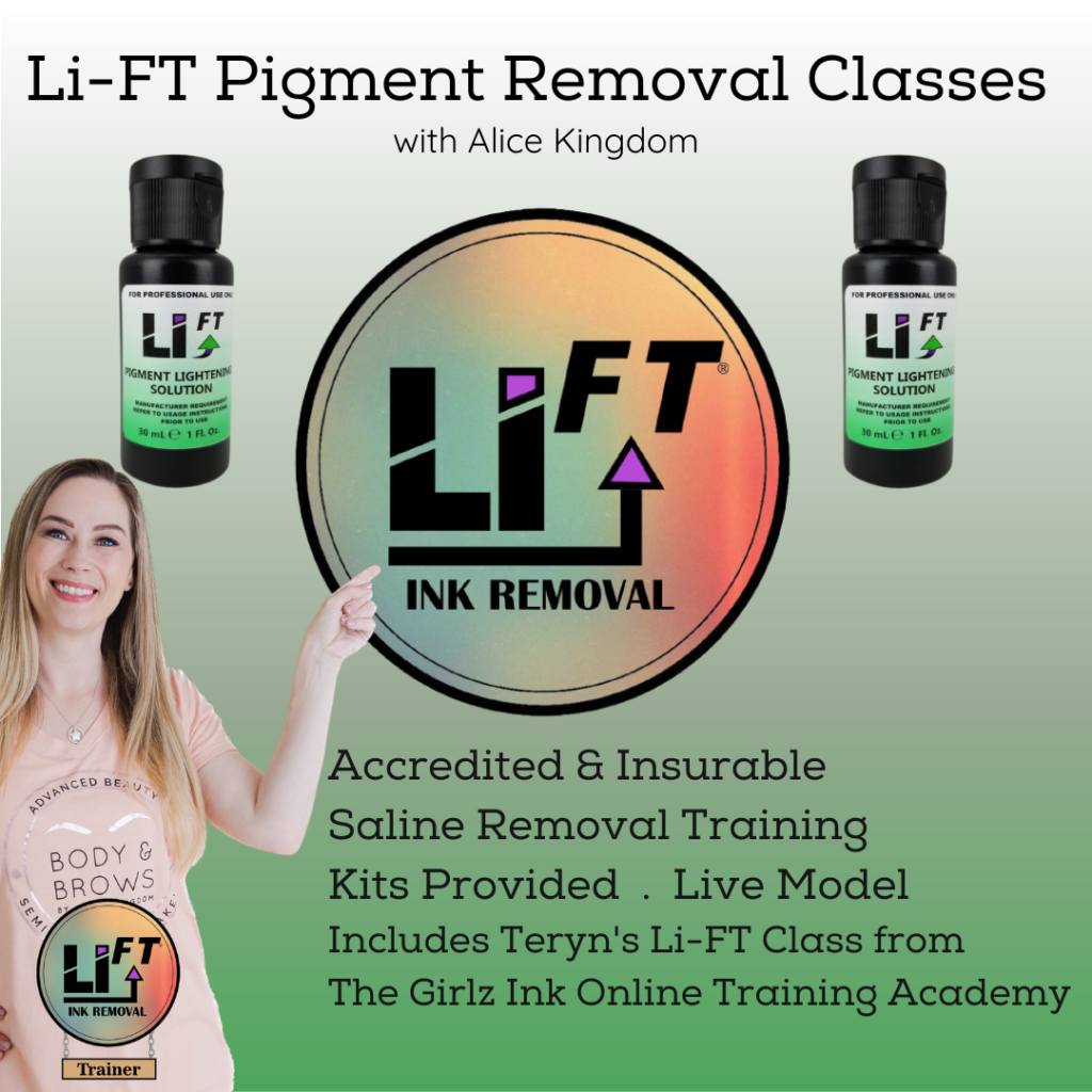 Li-ft Lift Saline Removal Tattoo removal training non-laser botched ink